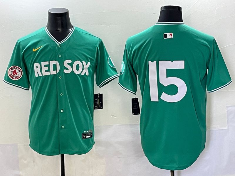 Men 2025 Boston Red Sox #15 No Name Dark Green Joint Name Nike MLB Jersey style 8->arizona diamondback->MLB Jersey
